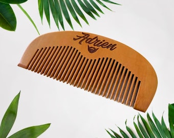 Personalized Laser Engraved Comb | Custom Beard Brush | Wooden Comb | Custom Wooden Comb | Beard Comb | Pocket Size Comb