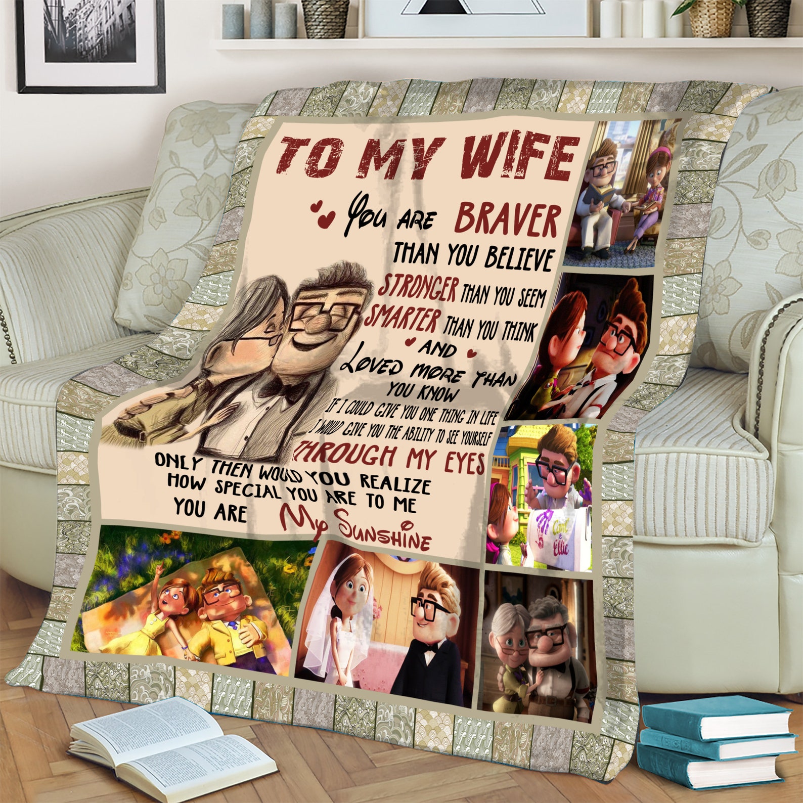To My Wife Love From Husband Blanket Blanket for Wife Wife Etsy