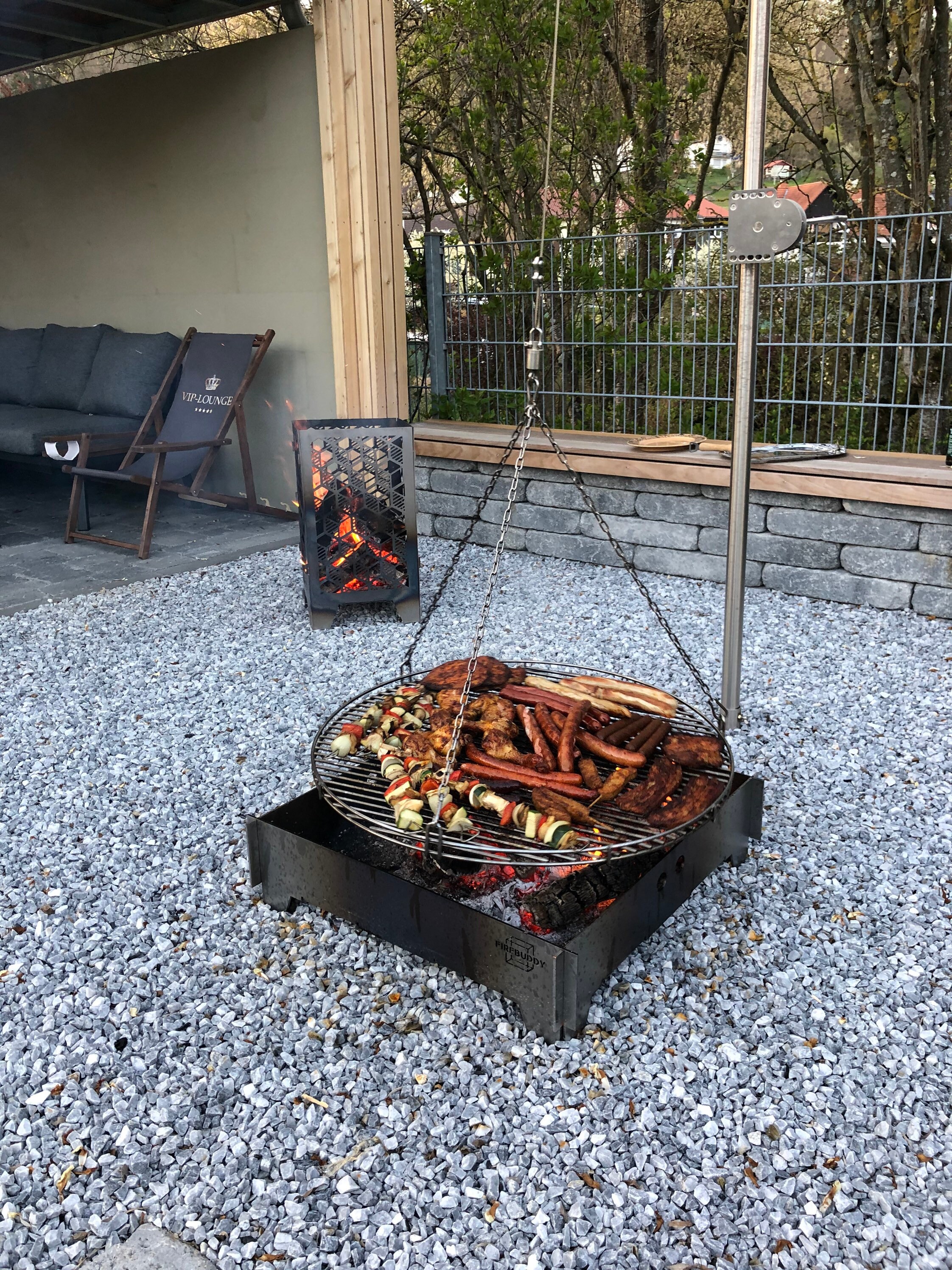 Feuerschale 80 x 80 cm Eckig Quadratisch Massiv 4mm Stahl oder | Etsy