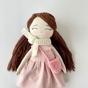 Handmade Keepsake Doll,  Unique Personalized Doll, Birthday Gift for Girls, Heirloom Stuffed Doll