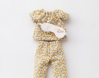 Doll pyjamas, sleepwear for stuffed toys, doll clothing, handmade toy wardrobe, clothing set for stuffed toys, cloth doll outfit