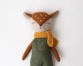 Handmade Personalized Fawn Stuffed Toy, Unique Gift for Kids, Cute Soft Toy, Nursery Decor, Birthday Gift For Kids, Baby Shower Present