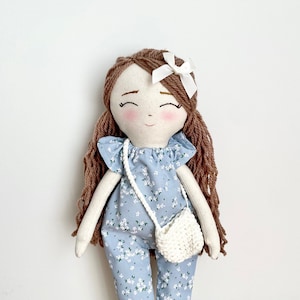 Handmade Doll - Personalised Doll, Heirloom Stuffed Doll, Cute Soft Toy, Nursery Decor, Baby Shower Gift, Unique Birthday Present