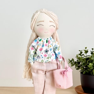 Handmade Personalised Doll, Heirloom Stuffed Doll