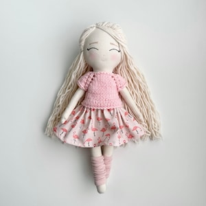 Handmade Keepsake Doll with Personalization, Unique Doll, Birthday Gift for Girls, Heirloom Stuffed Doll, Baby Shower Gift