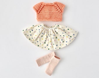 Handmade Clothing Set for Dolls - Cute Clothes for Rag Dolls, Doll’s Wardrobe, Clothes for Stuffed Dolls, Doll Outfit