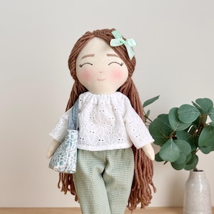 Handmade Keepsake Doll, Personalised Doll, Heirloom Stuffed Doll 33 cm / 13 inch