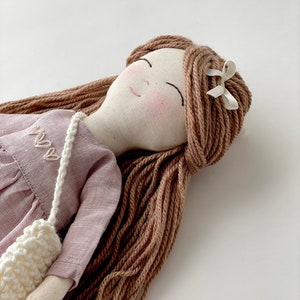 Handmade Keepsake Doll with Personalization, Unique Doll, Birthday Gift for Girls, Heirloom Stuffed Doll image 5