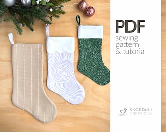Christmas Stocking PDF Sewing Pattern and Tutorial