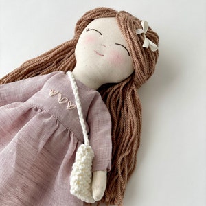 Handmade Keepsake Doll with Personalization, Unique Doll, Birthday Gift for Girls, Heirloom Stuffed Doll image 2