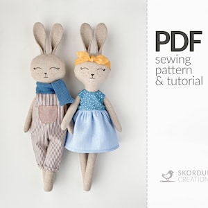 Bunny PDF Sewing Pattern and Tutorial