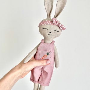 Bunny in Overalls Sewing Pattern PDF and Tutorial DIY Easter - Etsy ...