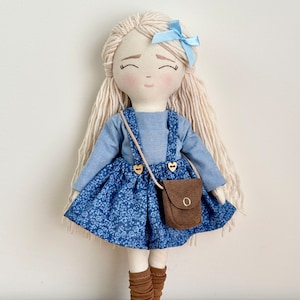 Handmade Doll - Personalised Doll, Heirloom Stuffed Doll, Keepsake Doll, Unique Birthday Present