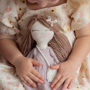 Handmade Keepsake Doll with Personalization, Unique Doll, Birthday Gift for Girls, Heirloom Stuffed Doll image 3