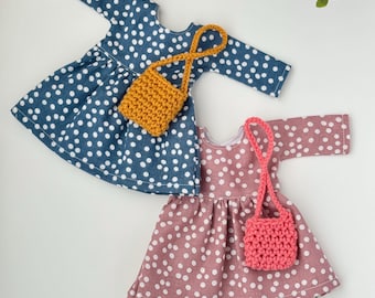 Handmade Clothing Set for Dolls, Doll Outfit, Cute Clothes for Rag Dolls, Doll’s Wardrobe