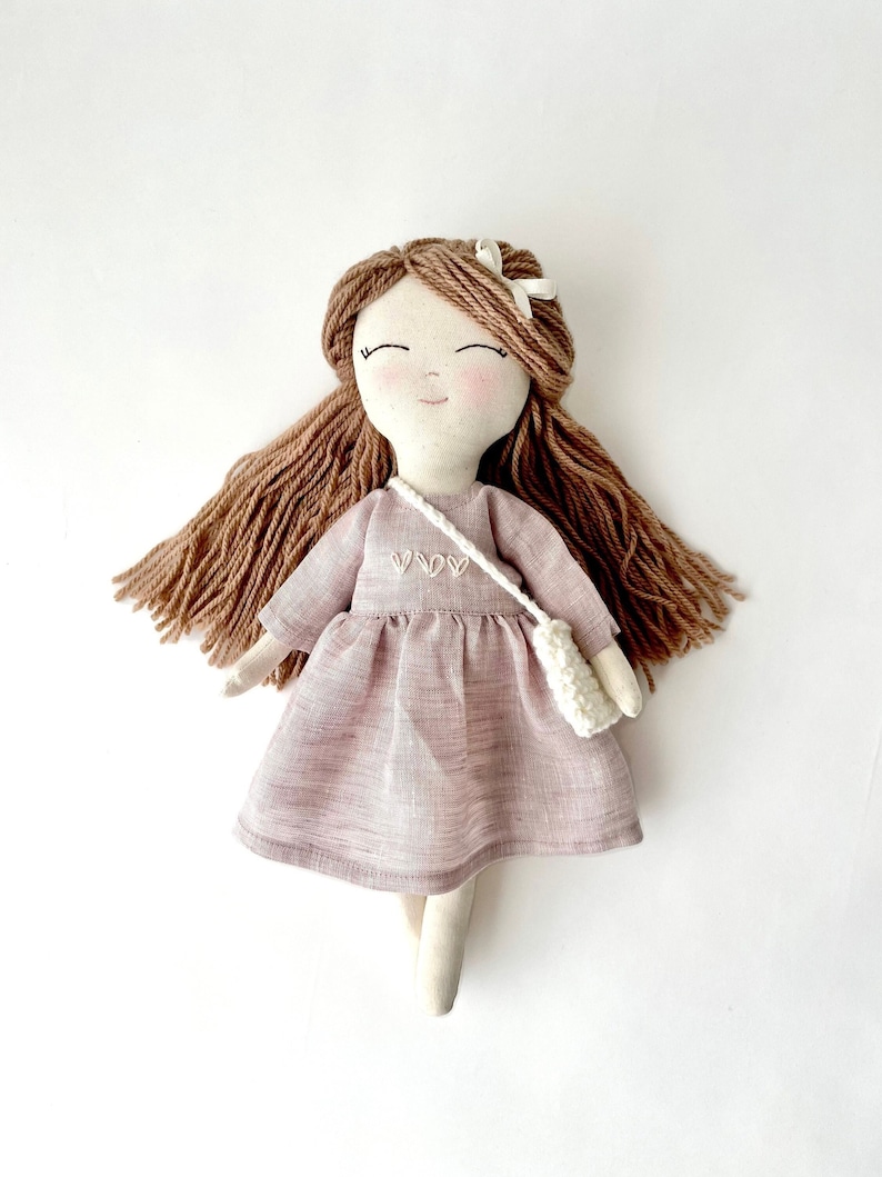Handmade Keepsake Doll with Personalization, Unique Doll, Birthday Gift for Girls, Heirloom Stuffed Doll image 1