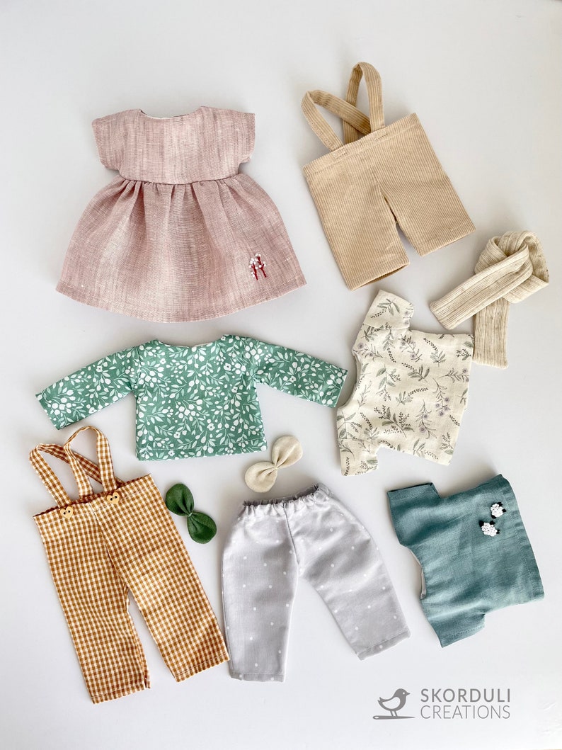 Conjunto de ropa para muñecas Patrón de costura PDF y tutorial, Conjunto de ropa para muñecas de 13-15 pulgadas Descarga instantánea imagen 6