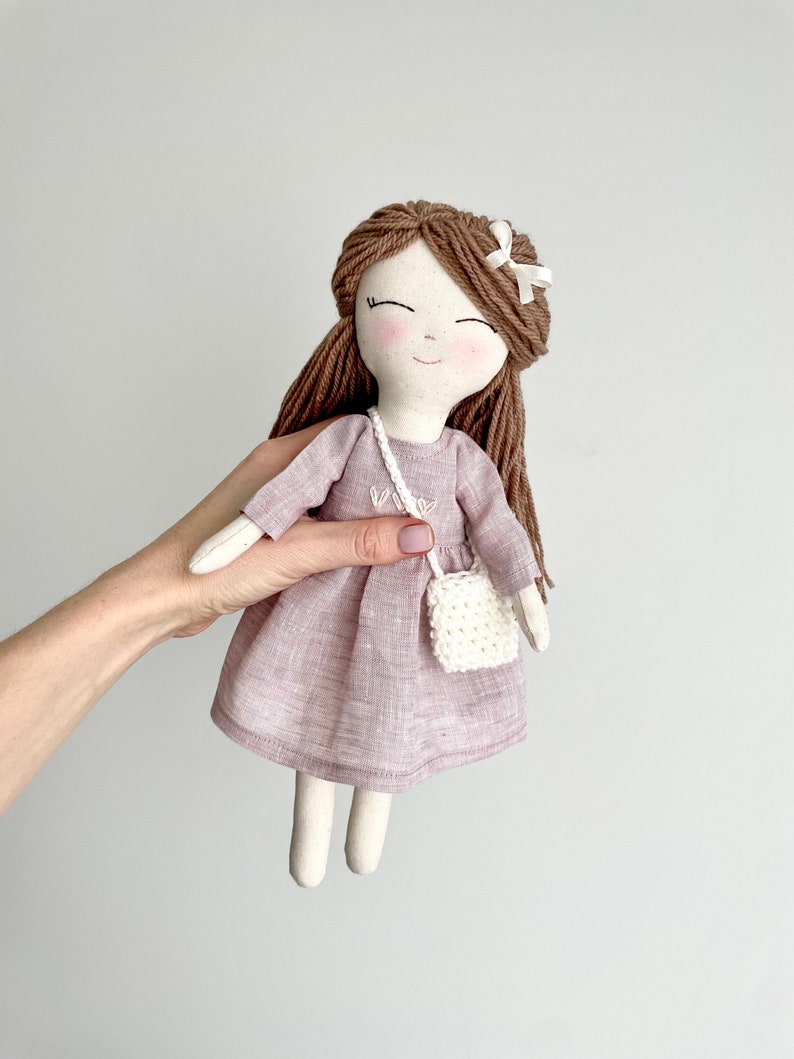 Handmade Keepsake Doll with Personalization, Unique Doll, Birthday Gift for Girls, Heirloom Stuffed Doll image 9