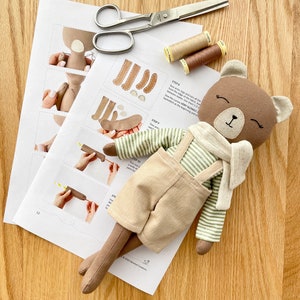 Bear Sewing PDF Pattern and Tutorial, Instant Download Sewing Partern imagem 4