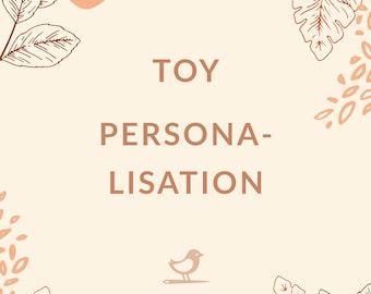 Personalisation - Name Embroidery, Hand Stitched Name for Cloth Dolls from Skorduli Creations