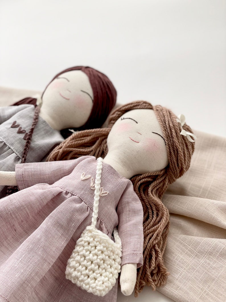 Handmade Keepsake Doll with Personalization, Unique Doll, Birthday Gift for Girls, Heirloom Stuffed Doll image 8