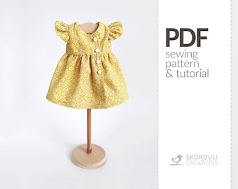 Dress For Dolls PDF Sewing Pattern and Tutorial