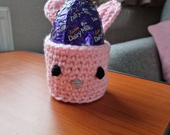 Crochet rabbit basket