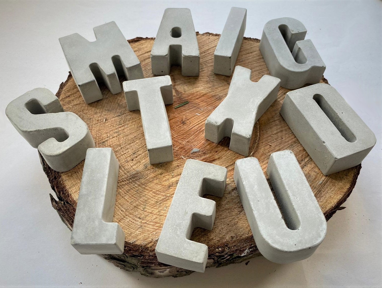 Concrete Words Concrete Letters Stand up Letters Home Etsy UK