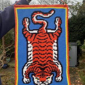 Tiger Rug Crochet Tapestry Pattern