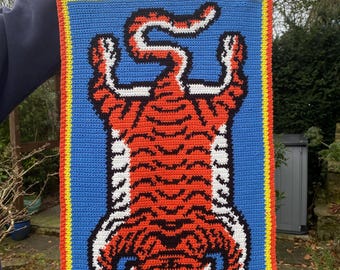 Tiger Rug Crochet Tapestry Pattern