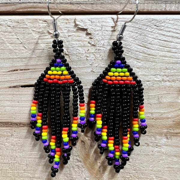 Different style pride earrings