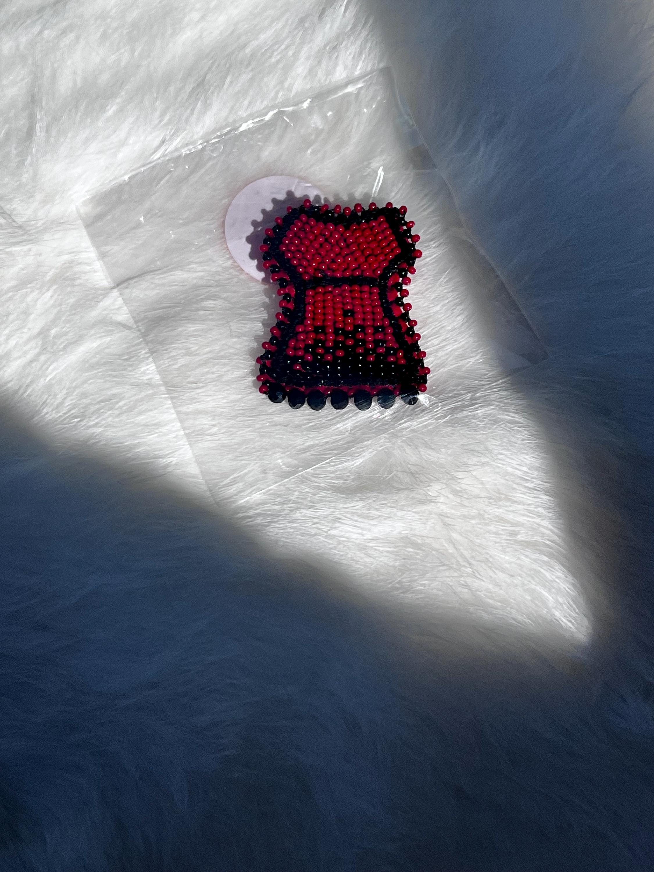 Red Dress Beaded Pin - Etsy Canada