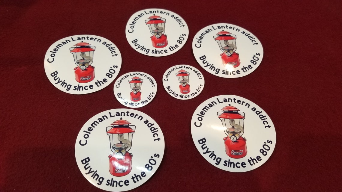 Coleman Lantern Addict Stickers Buying Since the 40's Etsy