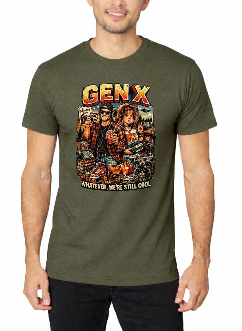 Camiseta Gen X, Camiseta Whatever We're Still Cool, Camiseta retro de los 80 y 90, Regalo vintage Gen X, Camiseta con humor de la vieja escuela imagen 12