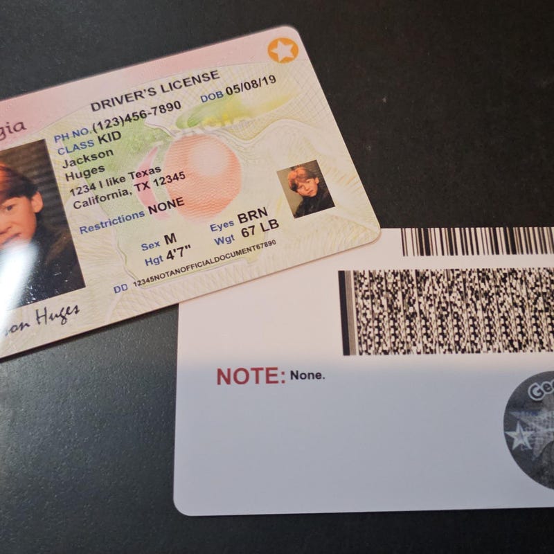 Fake Id Front and Back - Etsy