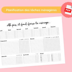 Downloadable PDF - Household chores planning - daily, monthly, quarterly and yearly
