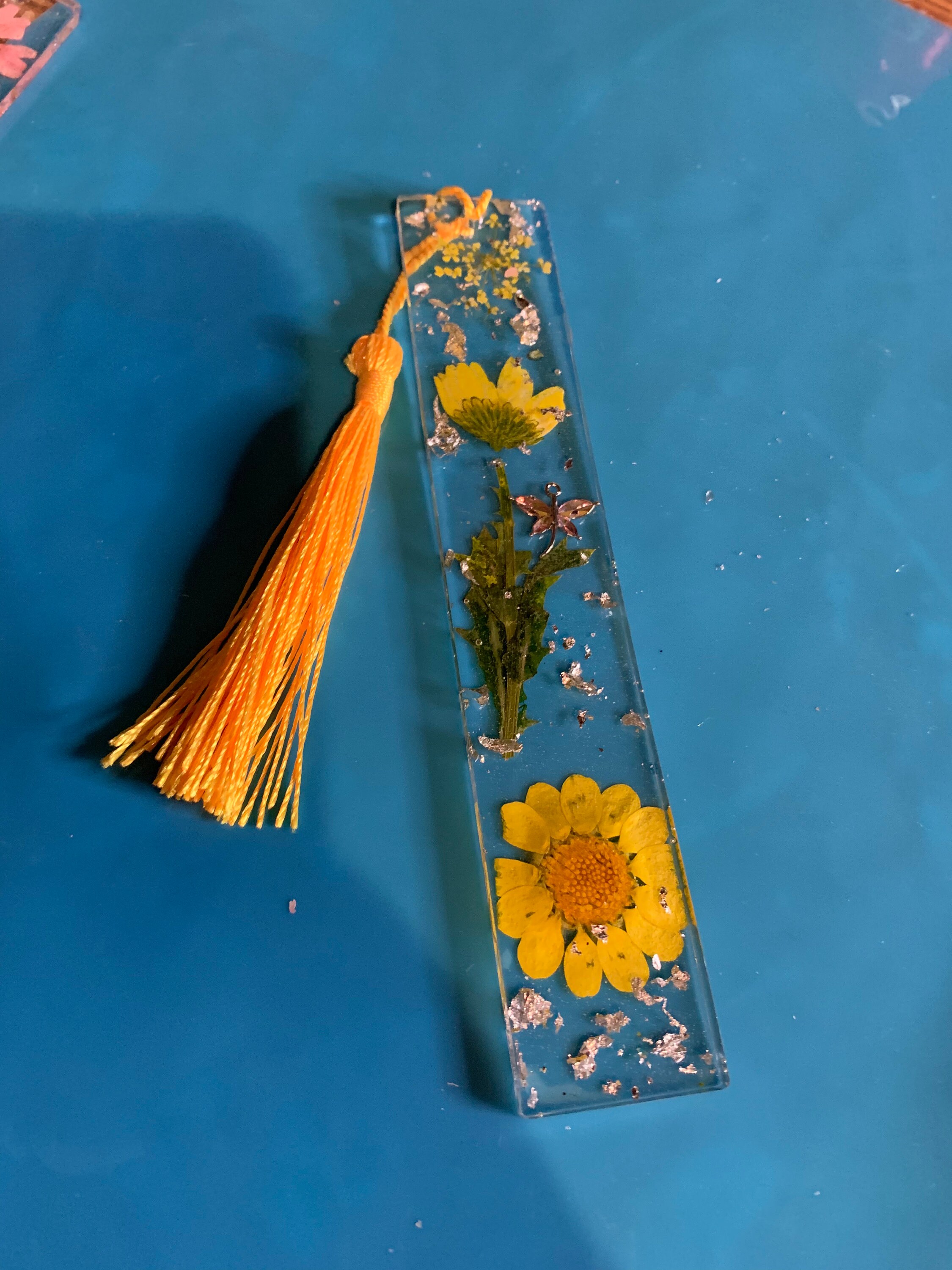 Handmade resin pressed flower bookmarks dried floral book Etsy