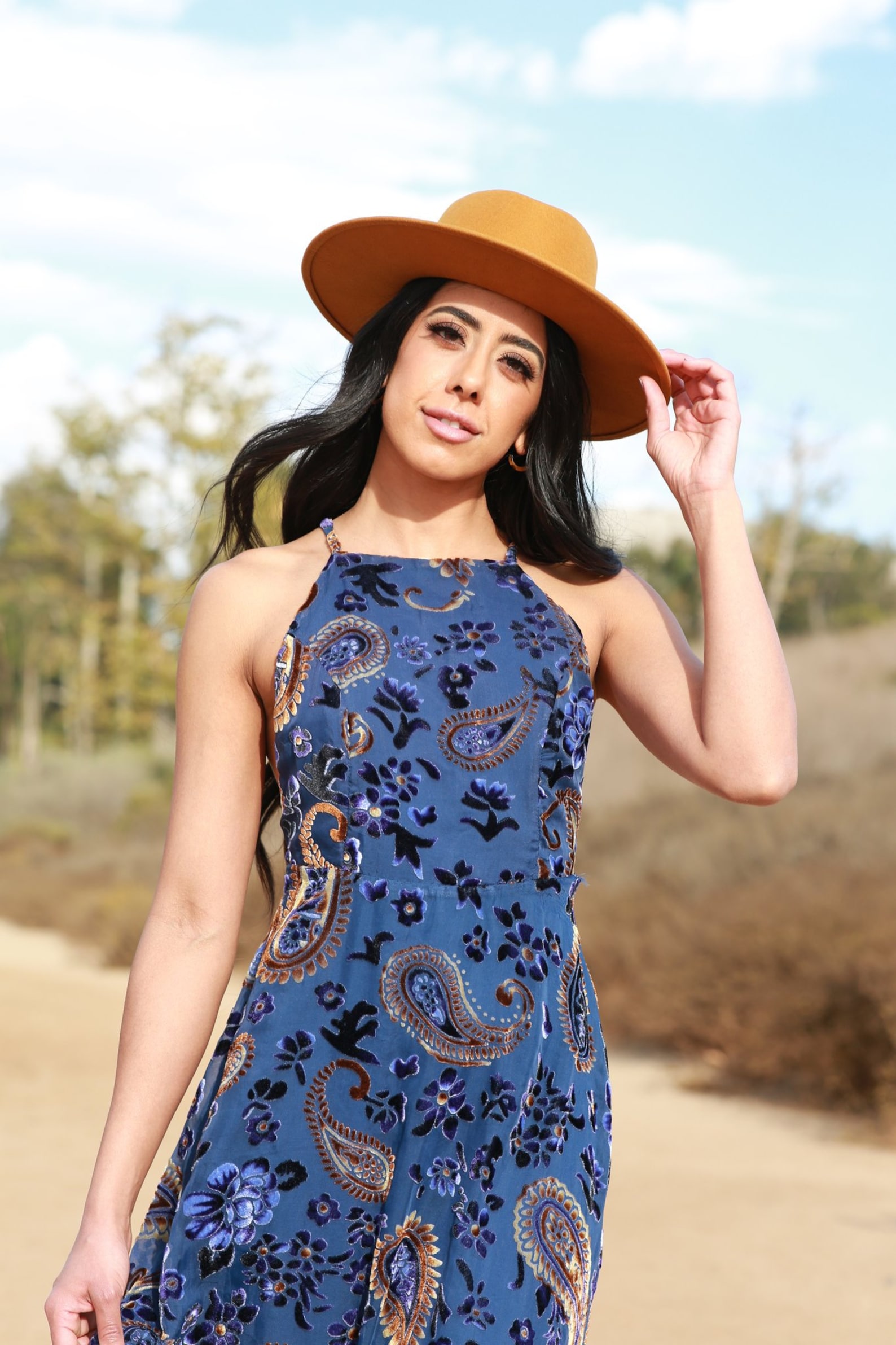 Burnt Orange Fedora Wool Felt Wide Brim Hats for Women Etsy