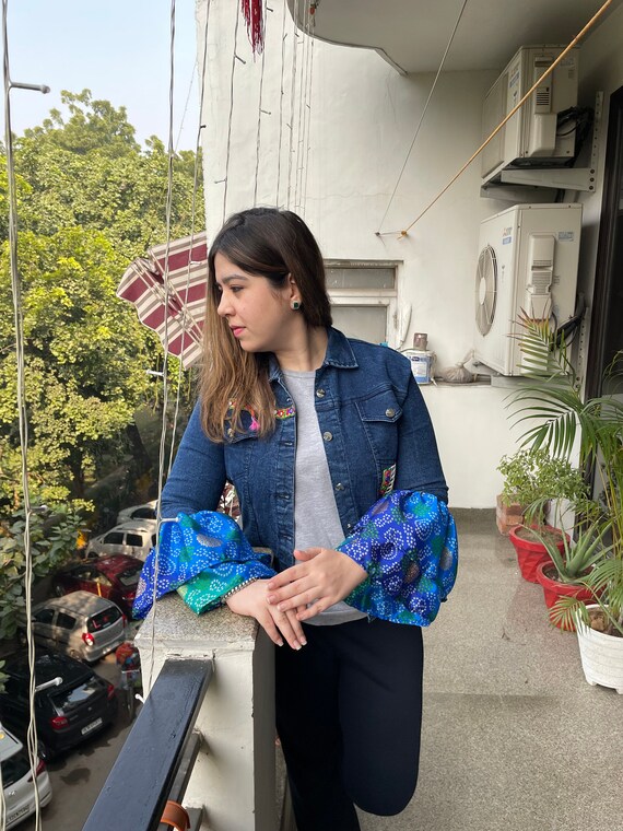 Vintage Mirror Work Denim Jacket - Etsy 