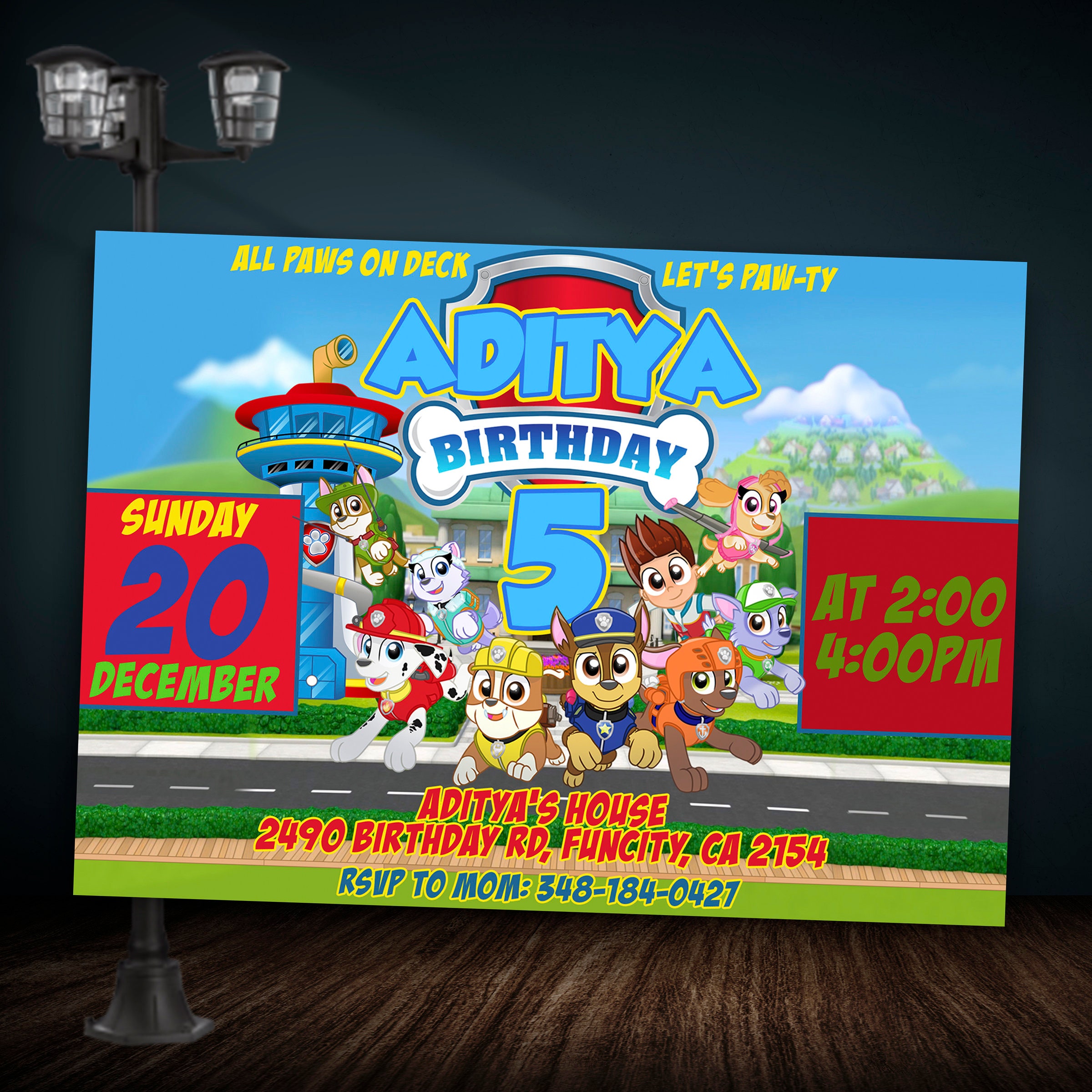 Pfote Patrol Geburtstagseinladung Paw Patrol digitale | Etsy