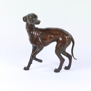 Whippet Standing Solid Bronze Steve Boss
