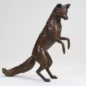 Standing Fox Solid Bronze Steve Boss