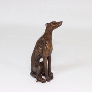 Greyhound Looking Up  Solid bronze Unique Bronze