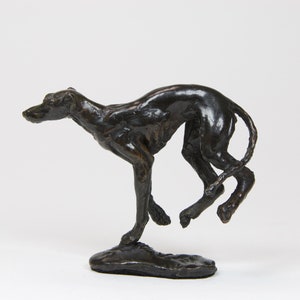 Jumping Greyhound Solid bronze Muhmood Tahir Gift Boxed