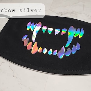 Dragon Teeth Face Mask: Reflective, Glow-In-The-Dark, Chameleon