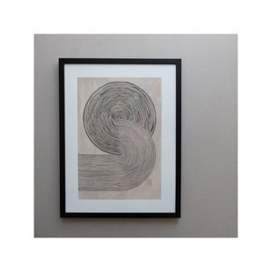 l i n e s [acryl  + fineliner auf papier] - minimalistische, geometrische malerei I kunstposter I artprint I walldecor I scandihome