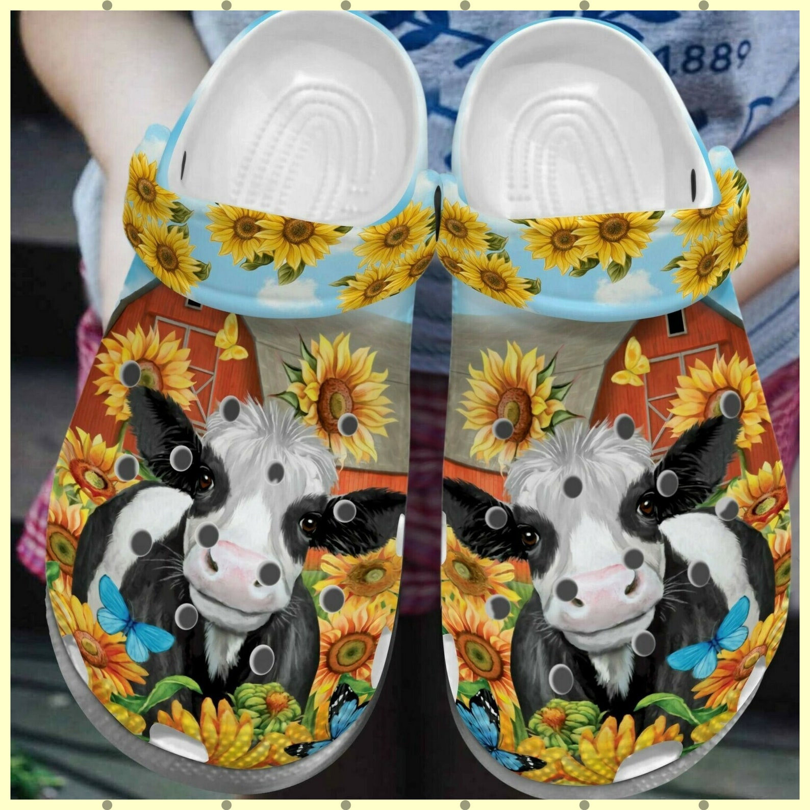 Cow Sunflower Crocs Clog Comfortable For Mens And Womens | Etsy