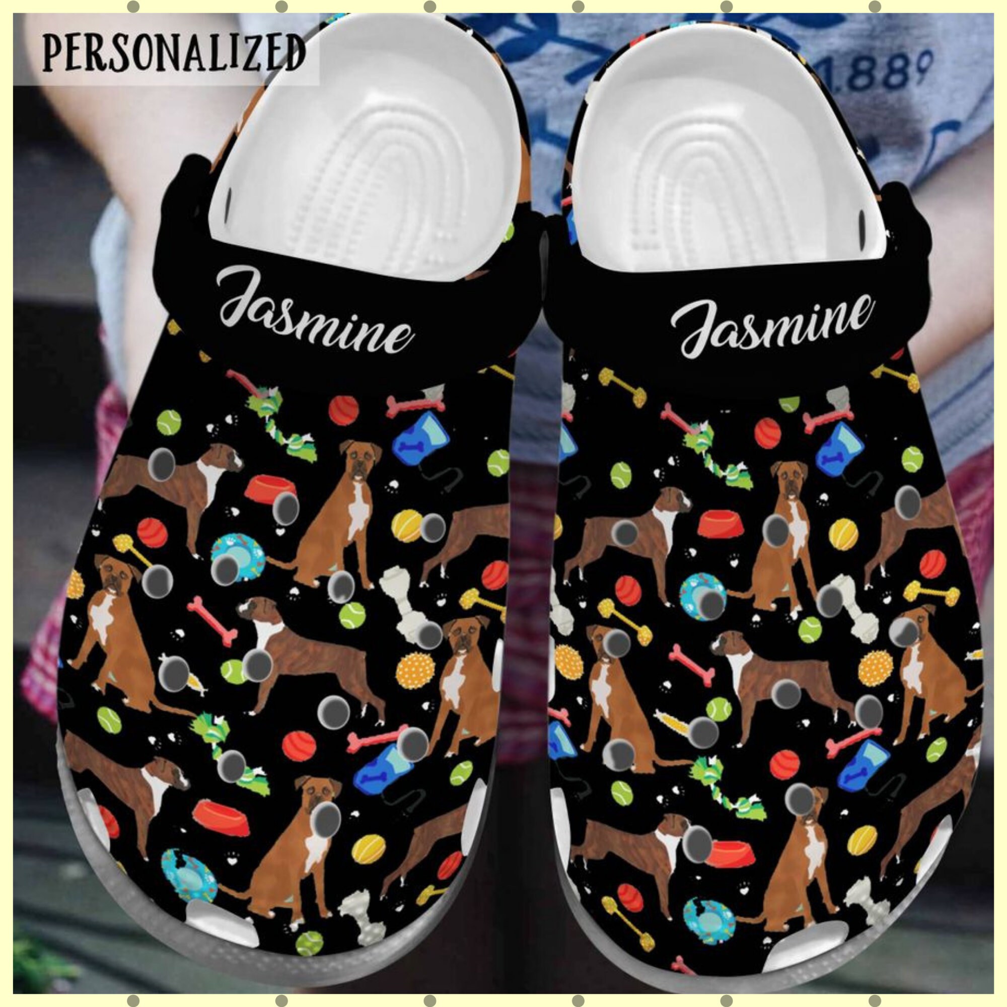 Personalized Boxer Dog Crocs Clog Comfortable For Mens And Etsy