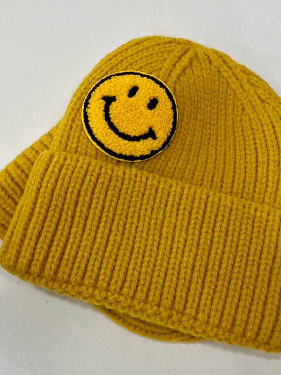 Mustard Yellow Smiley Face Embroidered 