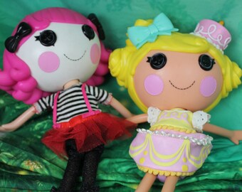 preloved Lalaloopsy Dolls, Large plastic head dolls Candle piece O' Cake 2014, Charlotte Charades Mime 04/14  full outfits